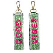 Beaded Keychain Good Vibes