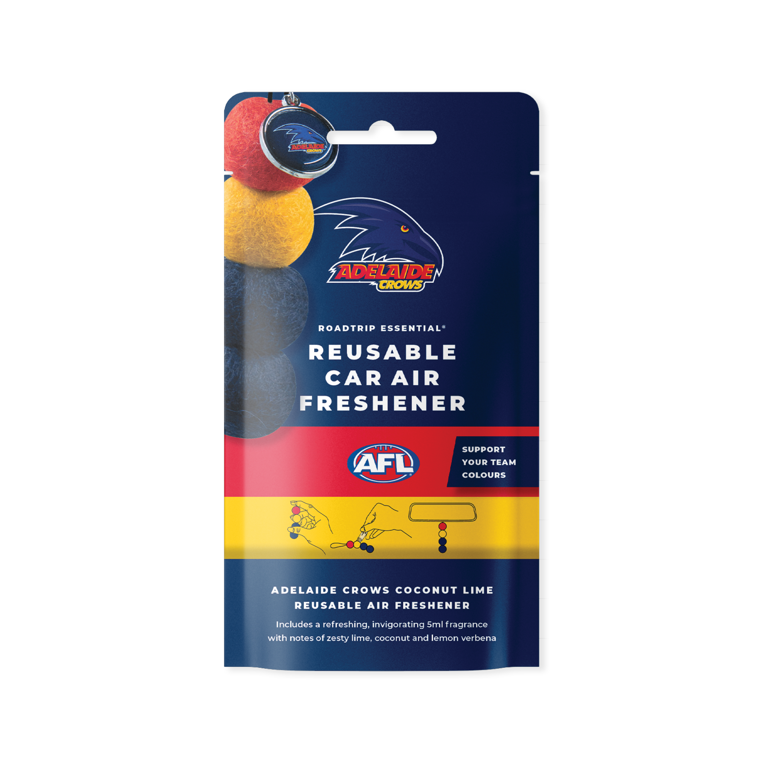 Adelaide Crows Reusable Car Air Freshener