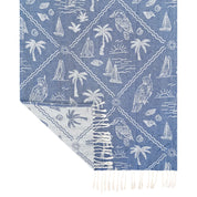 Aussie Turkish Towel Dusty Blue & White