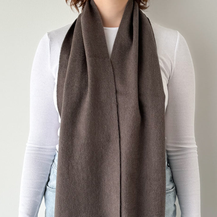 Taupe Lambswool Scarf