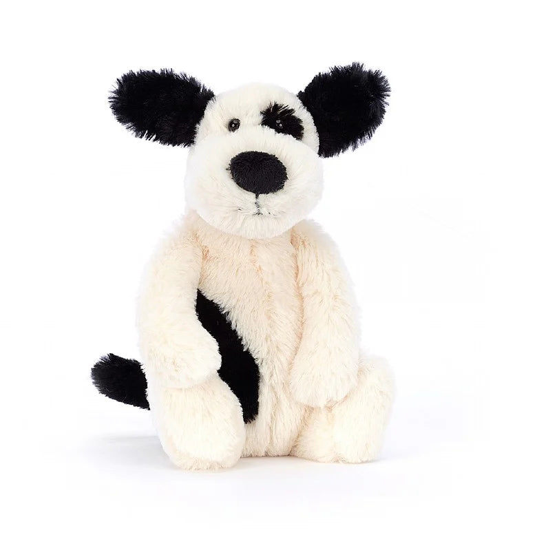 Bashful Puppy Small Black & Cream