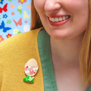 All Yolks Aside Brooch