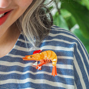 Pascal The Prawn Brooch