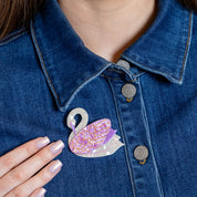 Sabine the Swan Brooch