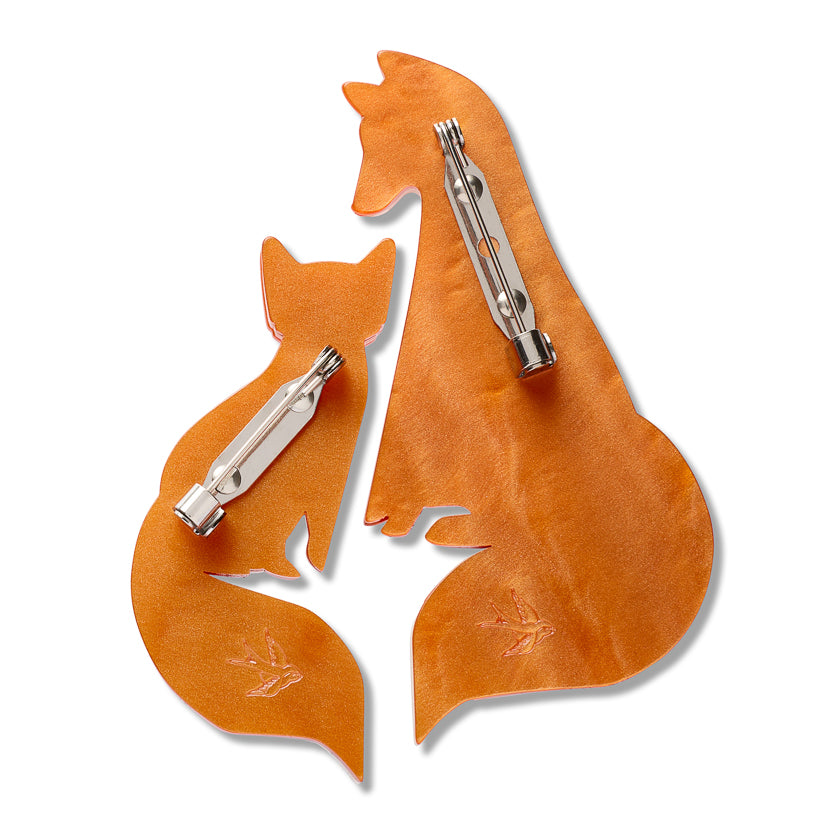 Through the Thicket Brooch Pair