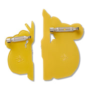 Among the Eucalyptus Brooch Pair