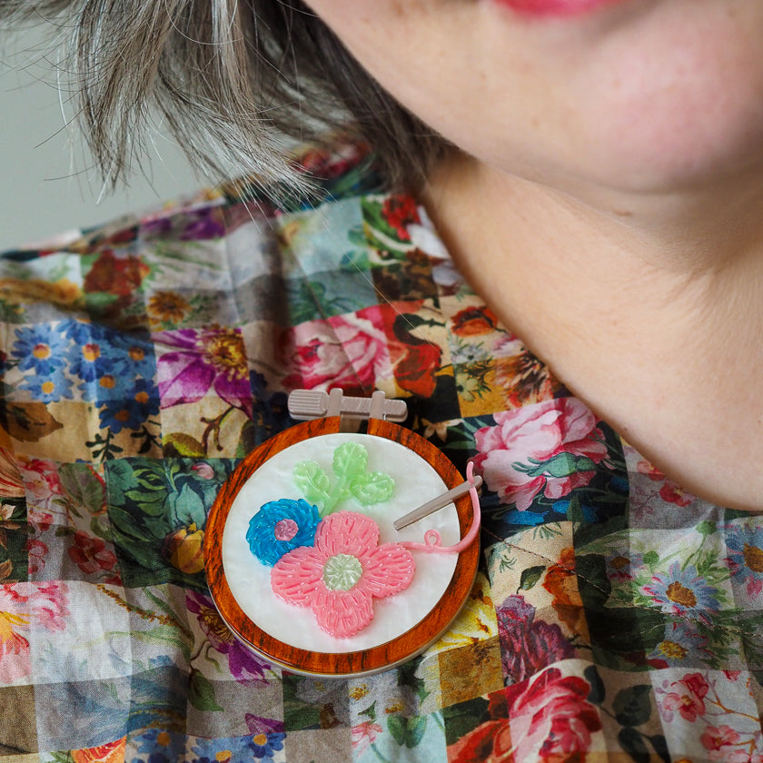 Stitched & Framed Brooch