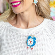 Silky's Clock Brooch