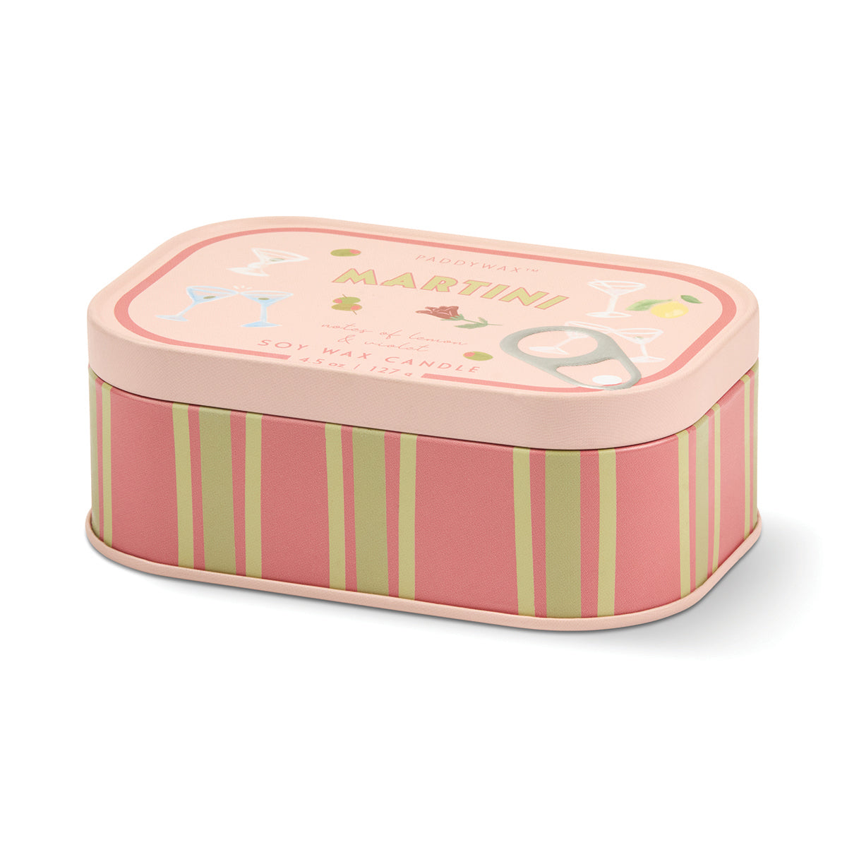 Bistro Tin Candle Martini 4.5oz