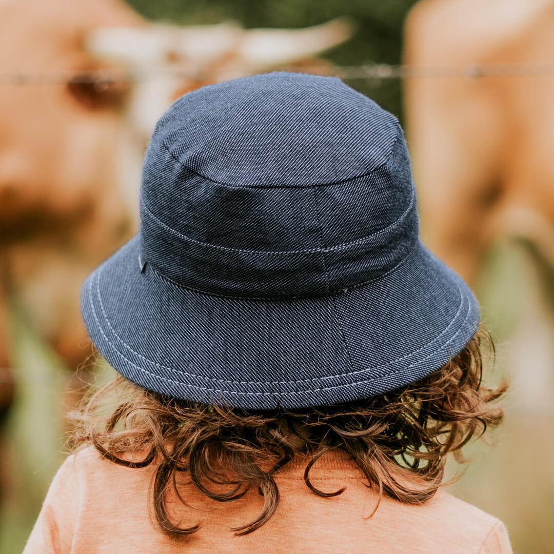 Classic Bucket Sun Hat Denim