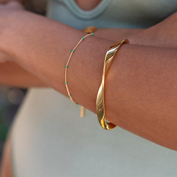 Layer Me Bracelet Gold & Deep Sea