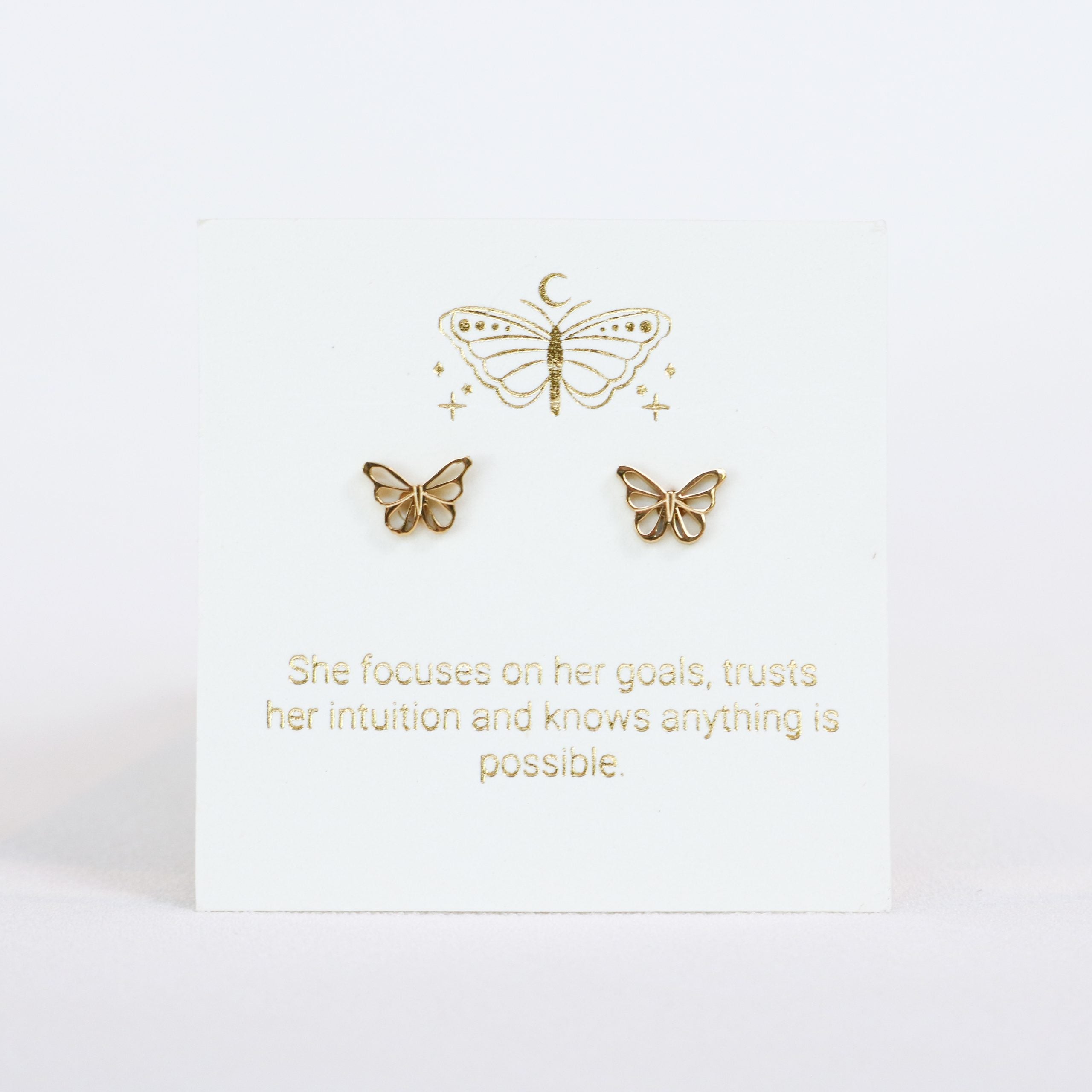 Butterfly Earrings Gold