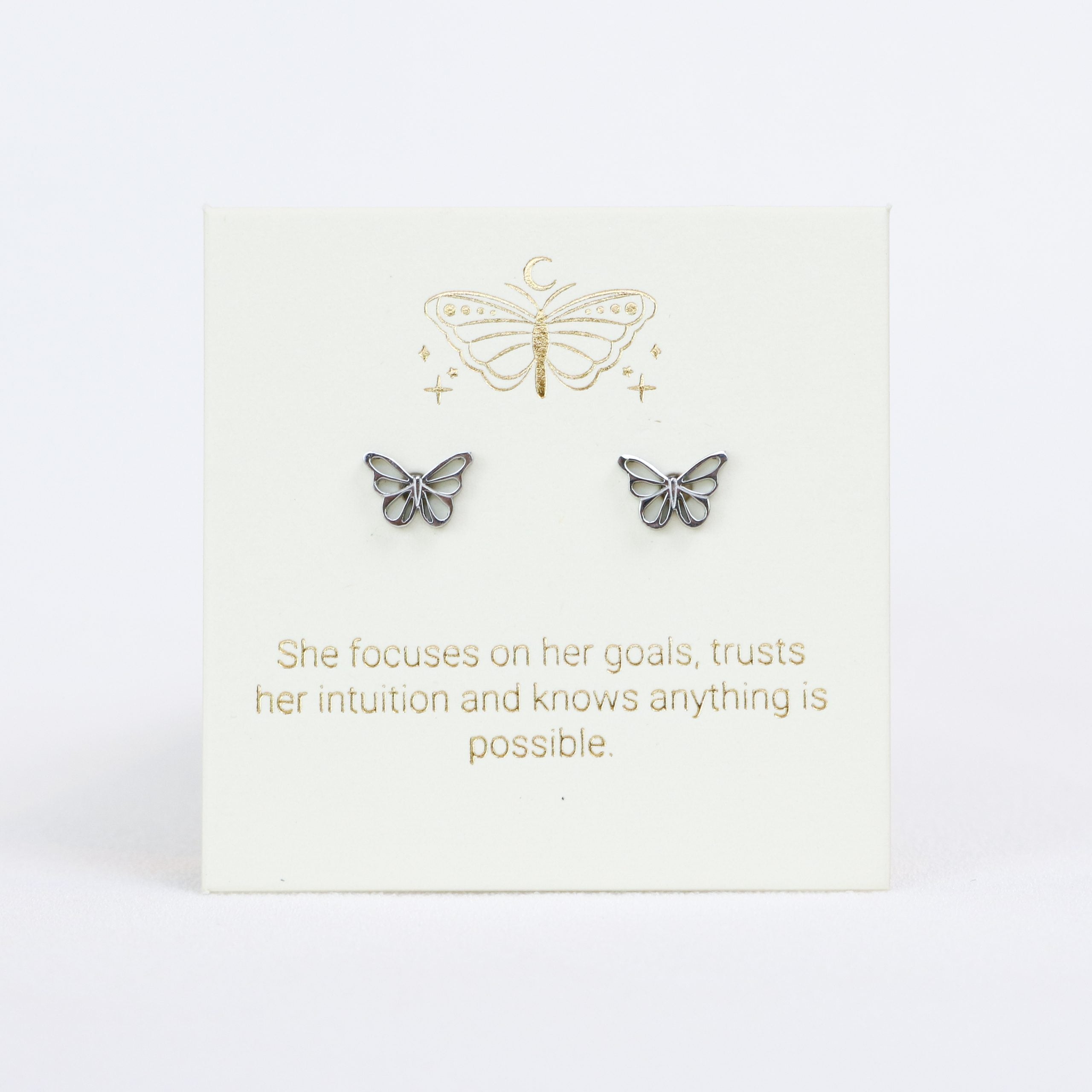 Butterfly Earrings Silver