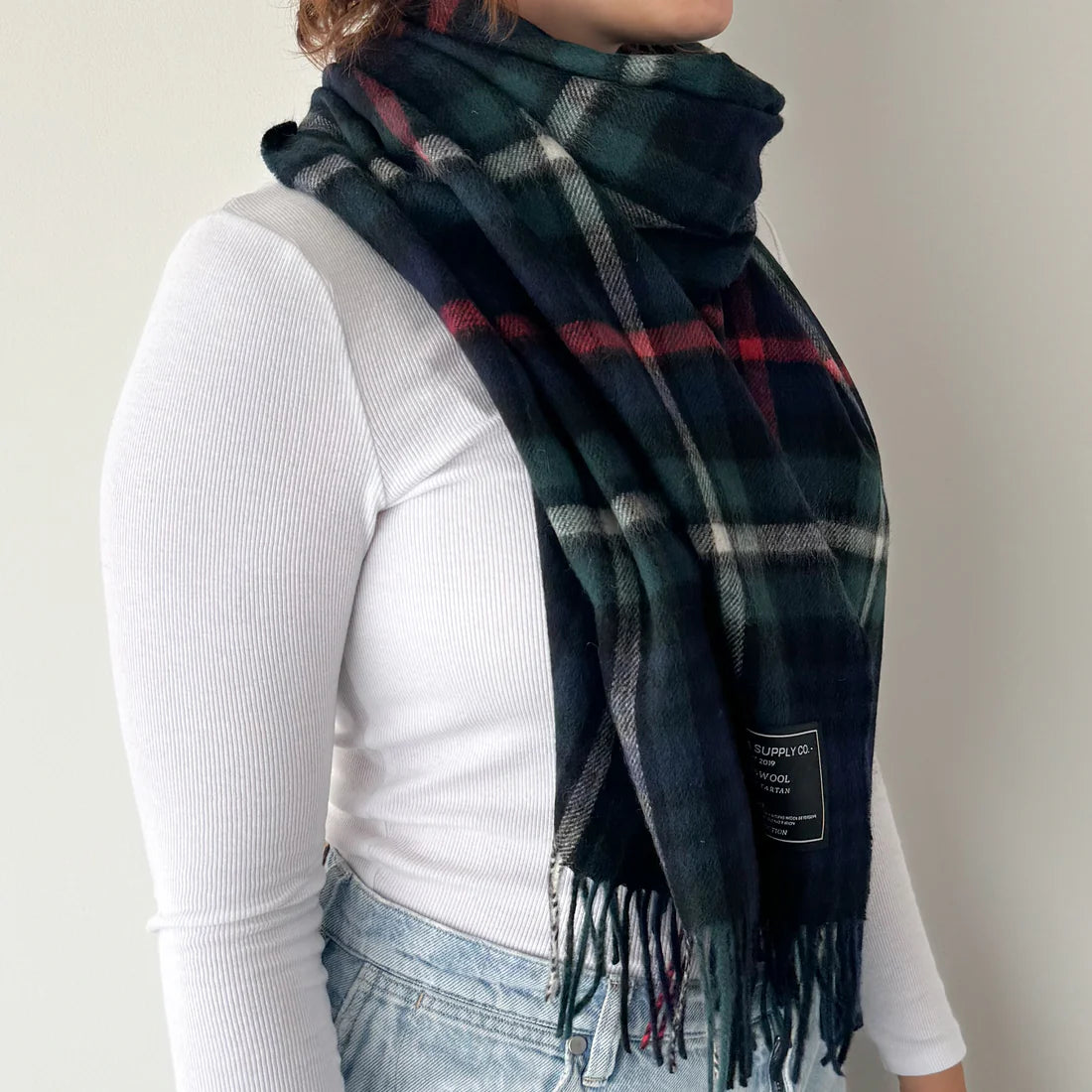 Mackenzie Scottish Tartan Lambswool Wide Scarf