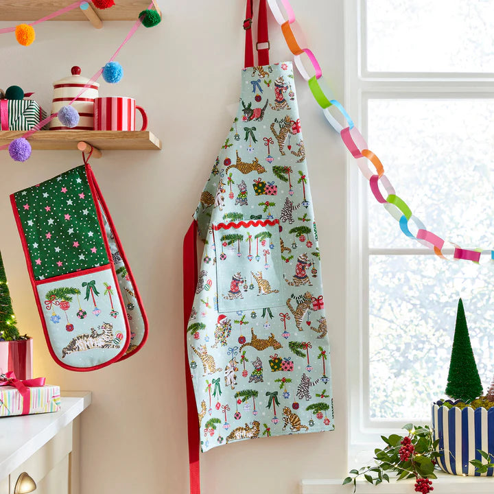 Christmas Cats Apron Multi-Coloured