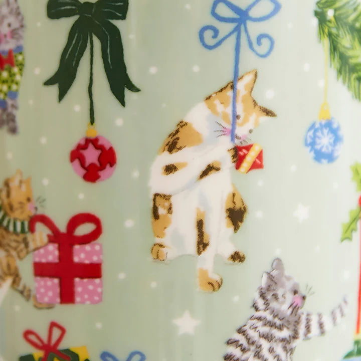 Christmas Cats New Bone China Mug Multi-Coloured