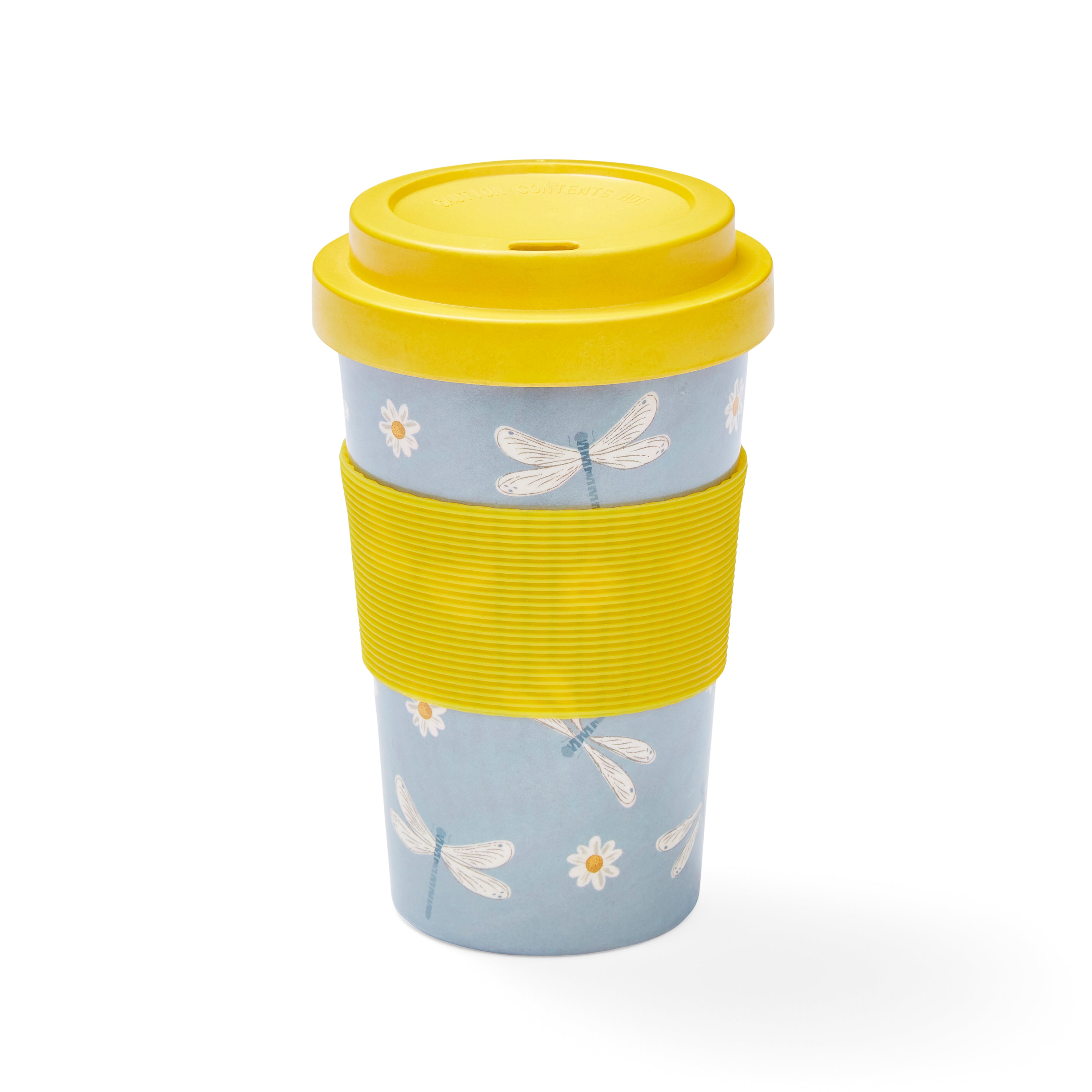 Bamboo Travel Mug With Silicone Band English Meadow