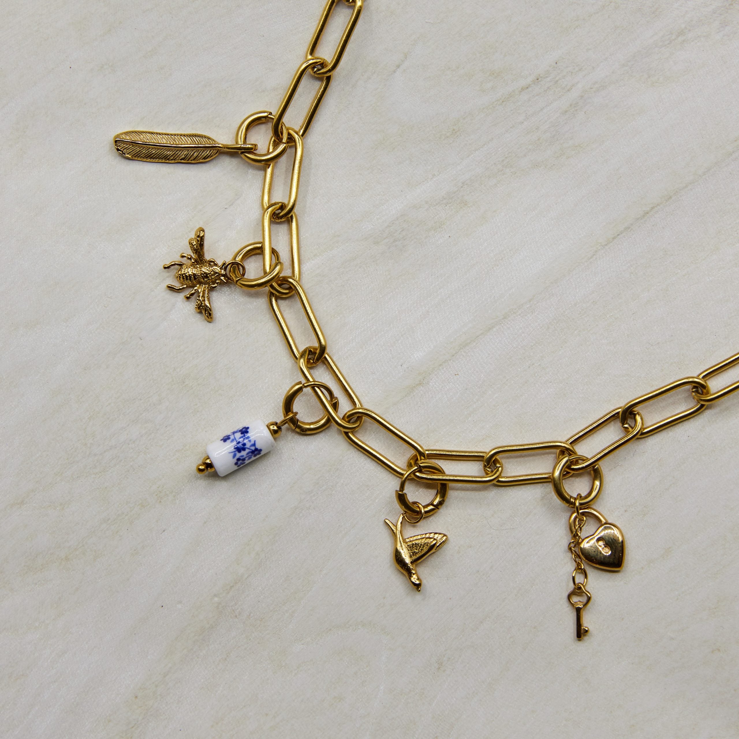 Chunky Paperclip Necklace Gold