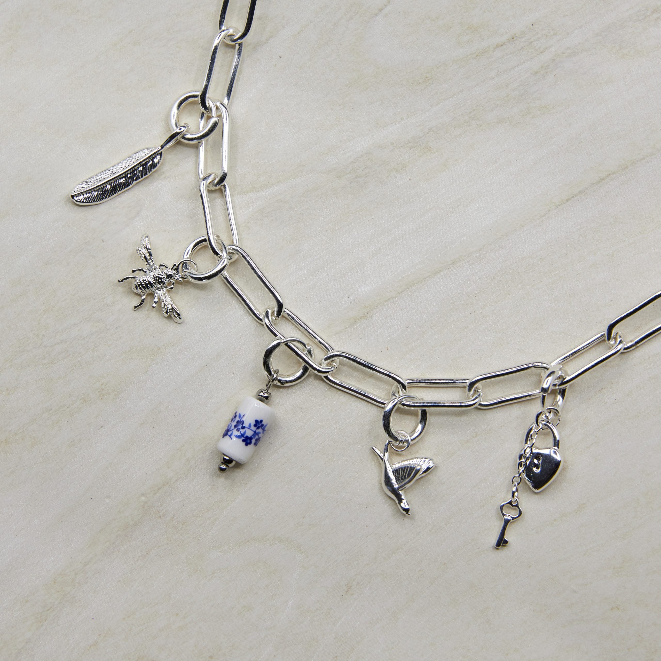 Chunky Paperclip Necklace Silver