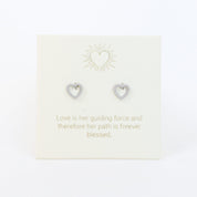 Dotted Heart Earrings Silver