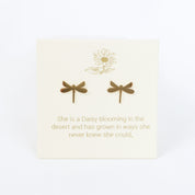 Dragonfly Earrings Gold