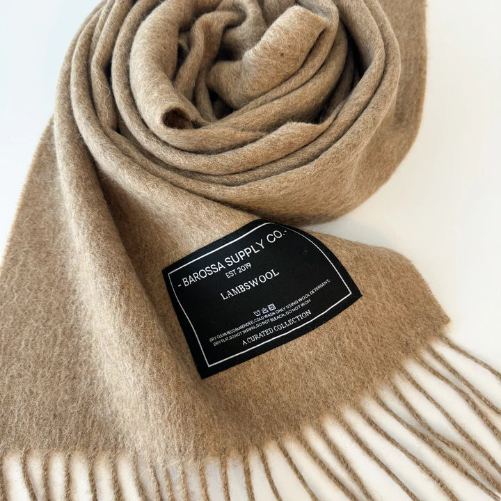 Camel Lambswool Scarf