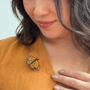 Monarch Butterfly Simplified Mini Brooch