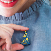 Wizard Hat Simplified Mini Brooch