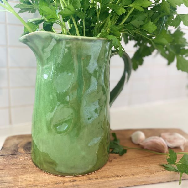 Mode Ceramic Lily Jug Green