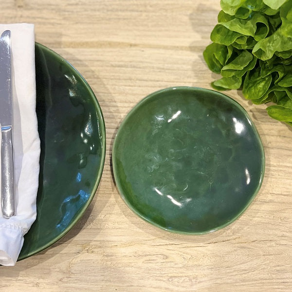 Indigo Side Plate Set Moss Green