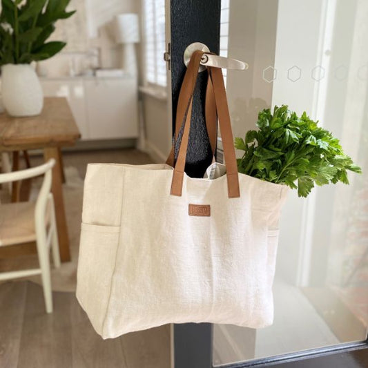 Washed Canvas Bag Off White