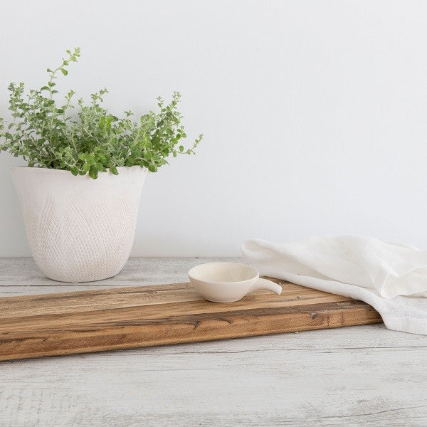 Flax Bowl With Handle Cream