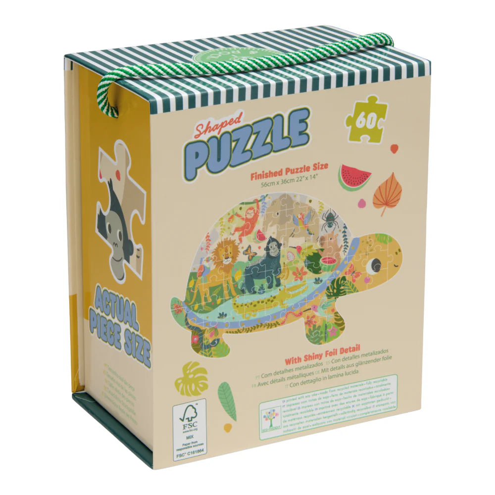 60 Piece Shaped Jigsaw Puzzle Jungle