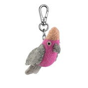 Felt Pink Galah Keychain