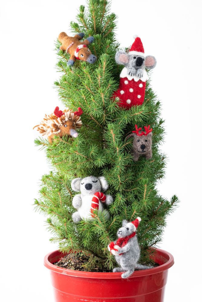 Echidna Edna Felt Christmas Decoration