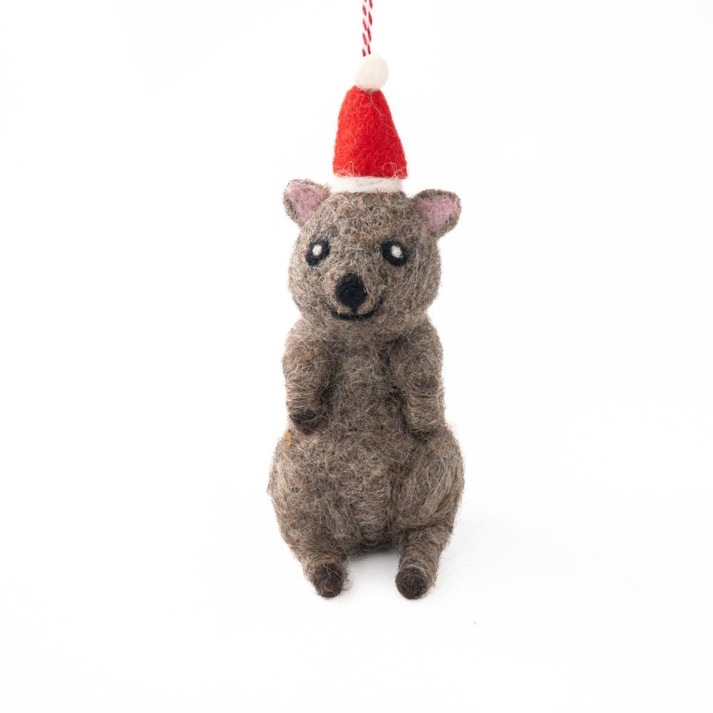 Quokka Queenie Felt Christmas Decoration