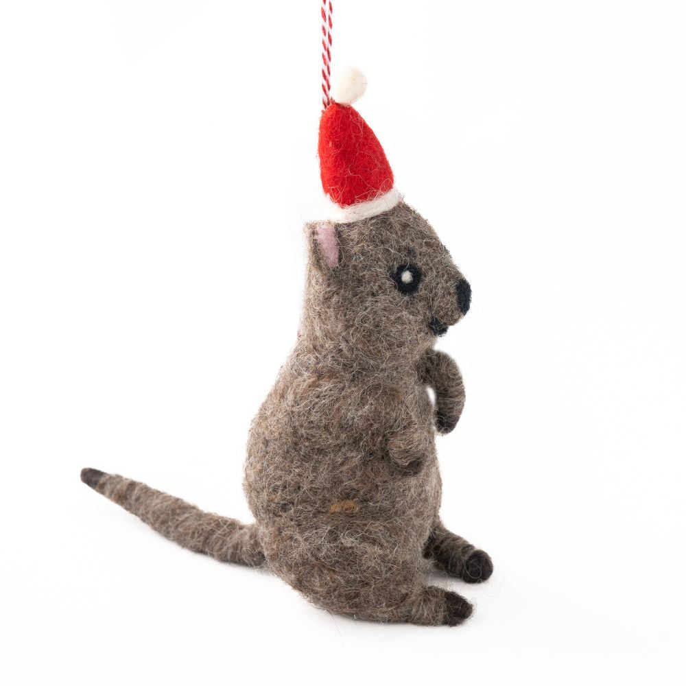 Quokka Queenie Felt Christmas Decoration