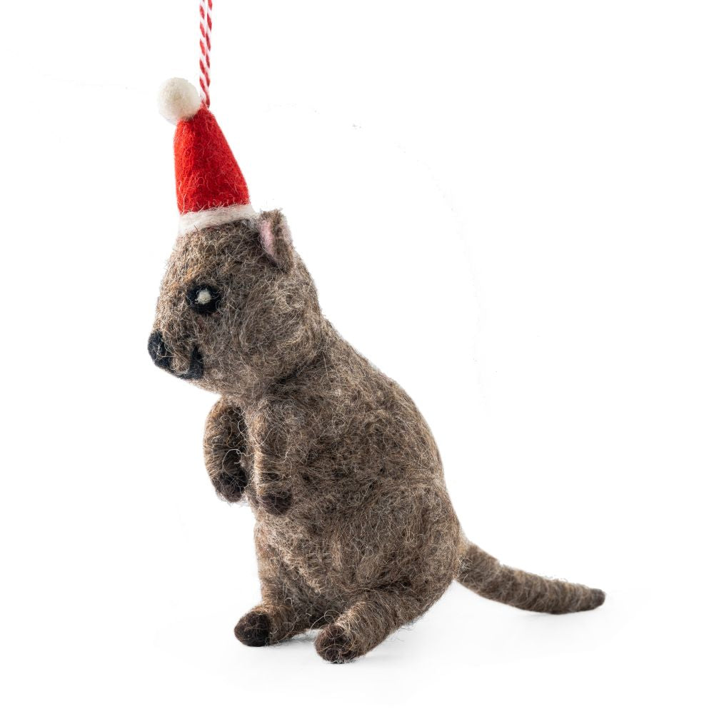 Quokka Queenie Felt Christmas Decoration