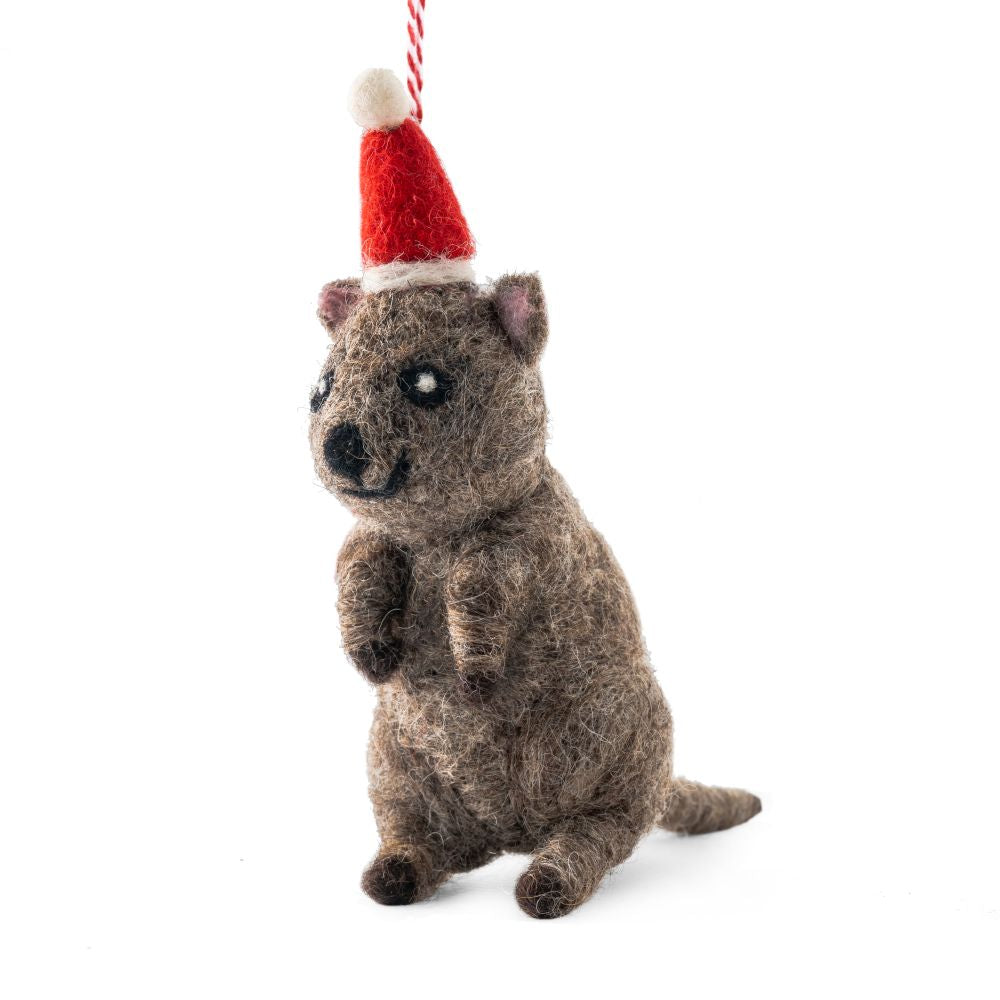 Quokka Queenie Felt Christmas Decoration