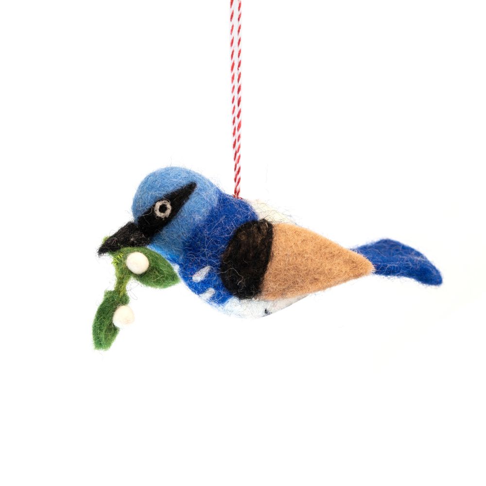 Blue Wren Wilma Felt Christmas Decoration