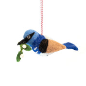 Blue Wren Wilma Felt Christmas Decoration