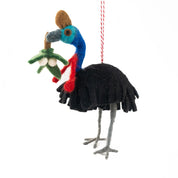 Cassowary Clara Felt Christmas Decoration