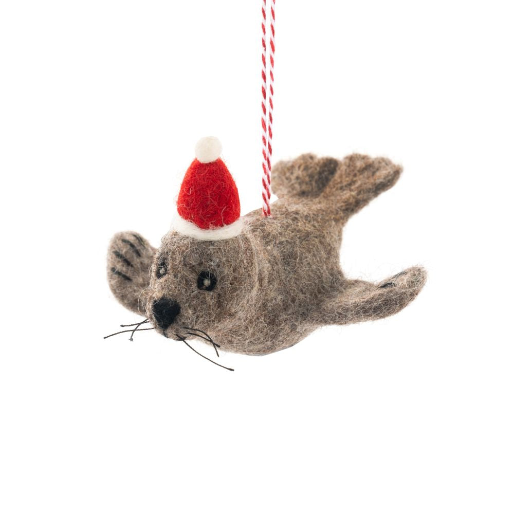 Fur Seal Seth Felt Christmas Decoration