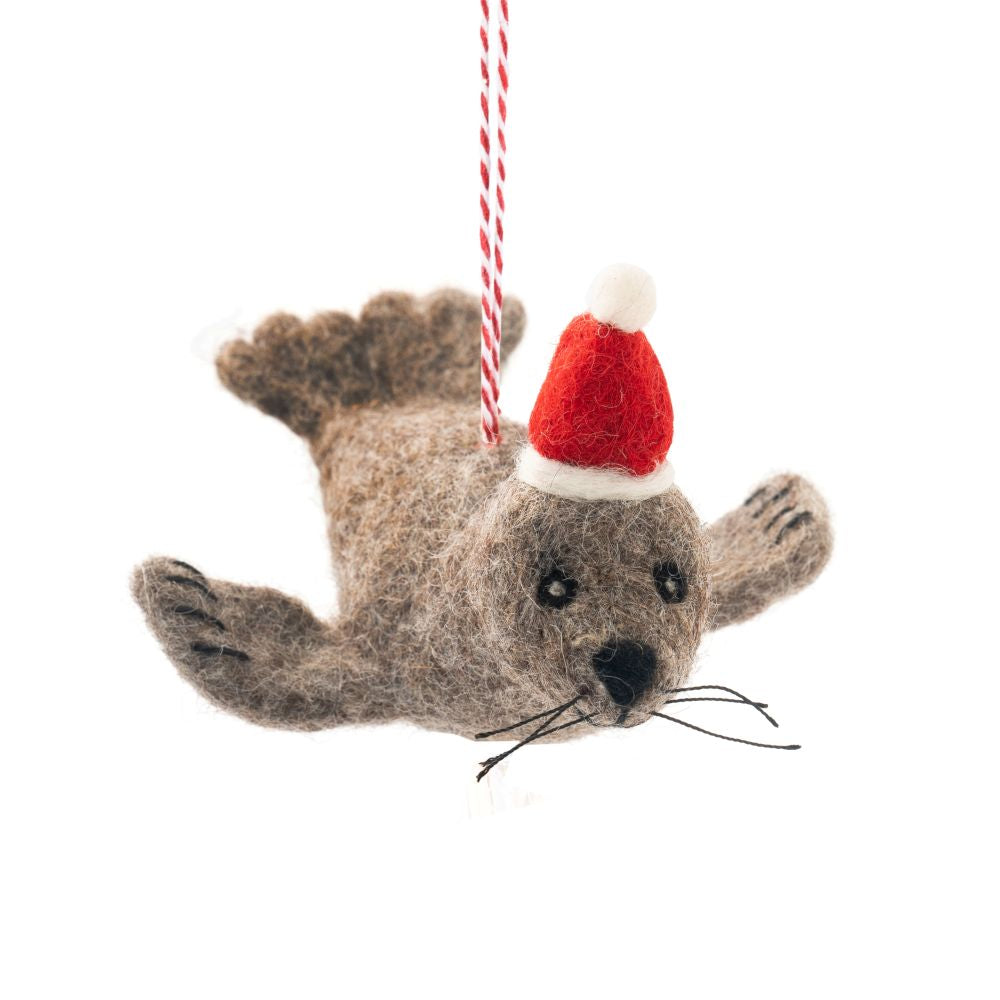 Fur Seal Seth Felt Christmas Decoration