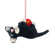 Black Cat Bella Felt Christmas Decoration