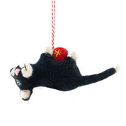 Black Cat Bella Felt Christmas Decoration