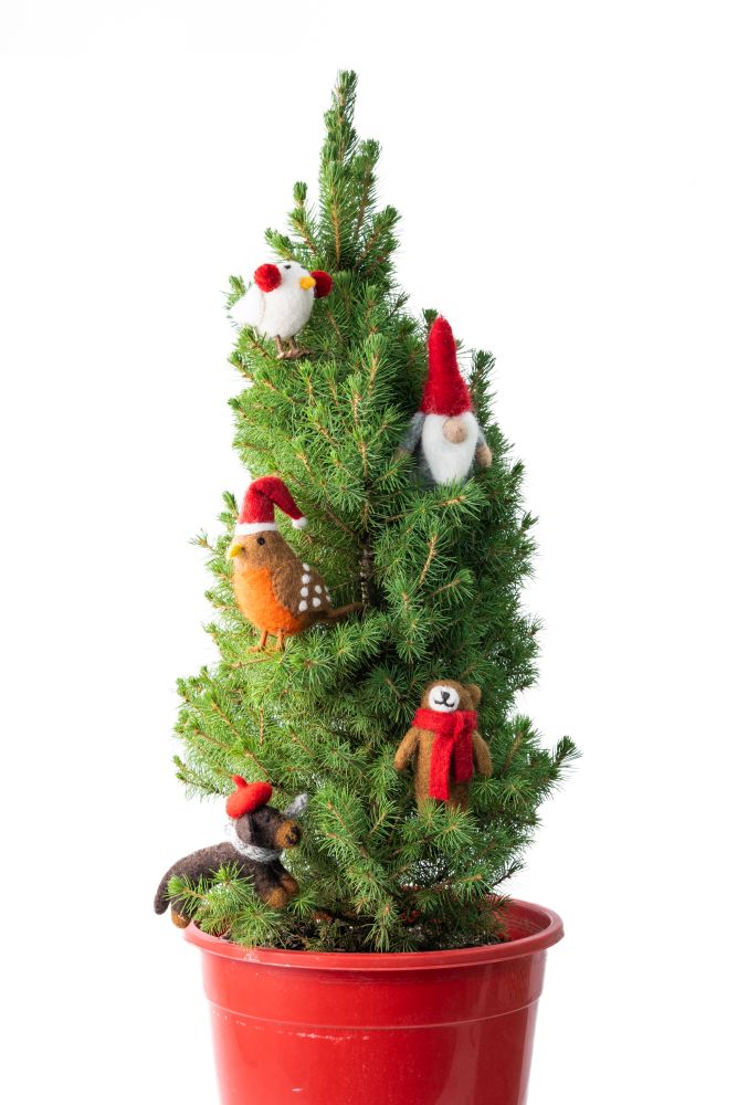 Chicken Cherie Felt Christmas Decoration