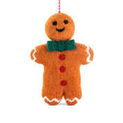 Gingerbread Man Felt Christmas Decoration