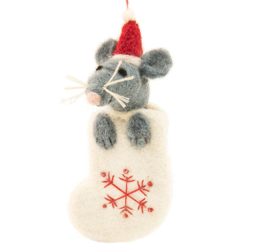 Mouse Mike Felt Christmas Decoration