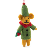 Mouse Elf Felt Christmas Decoration